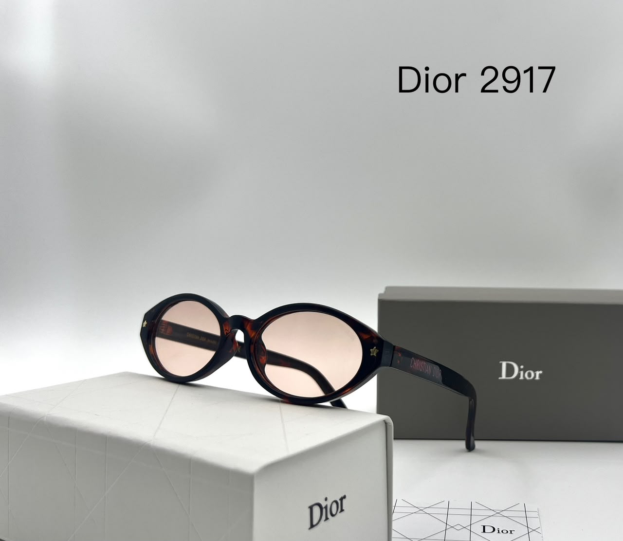 Dior 2917 Oval Tortoise Sunglasses (Replica)