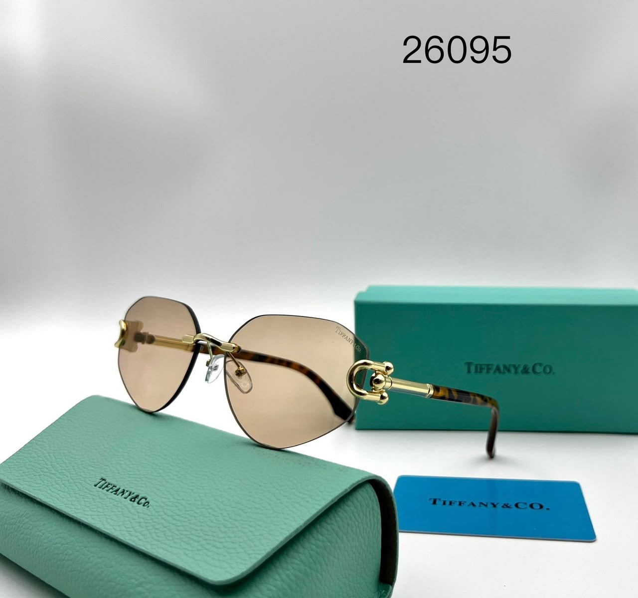 Tiffany & Co. 26095 Rimless Amber Sunglasses (Replica)