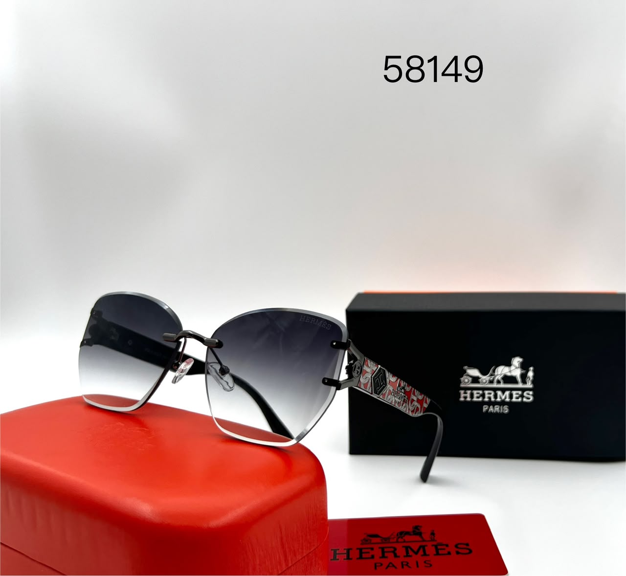 Hermès 58149 Rimless Gradient Sunglasses (Replica)