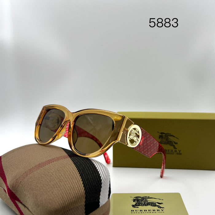 Burberry 5883 Amber/Red Equestrian Sunglasses (Replica)