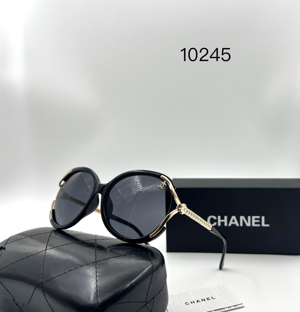 Chanel 10245 Round Gold-Wire Sunglasses (Replica)