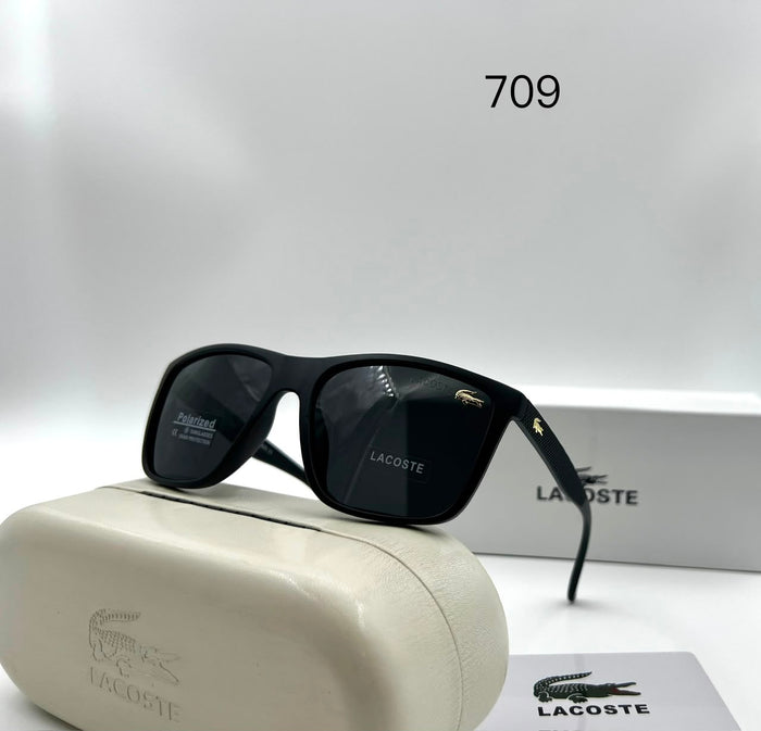 Lacoste 709 Matte Black Polarized Sunglasses (Replica)