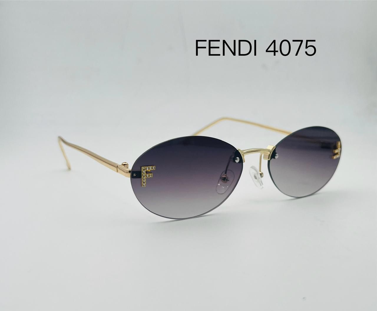 Fendi 4075 Rimless Oval Sunglasses (Replica)