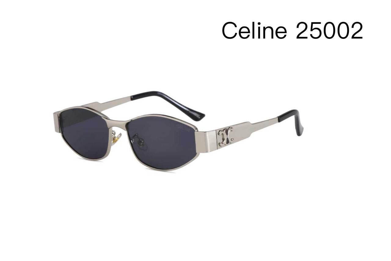 Celine 25002 Silver Angular Sunglasses (Replica)