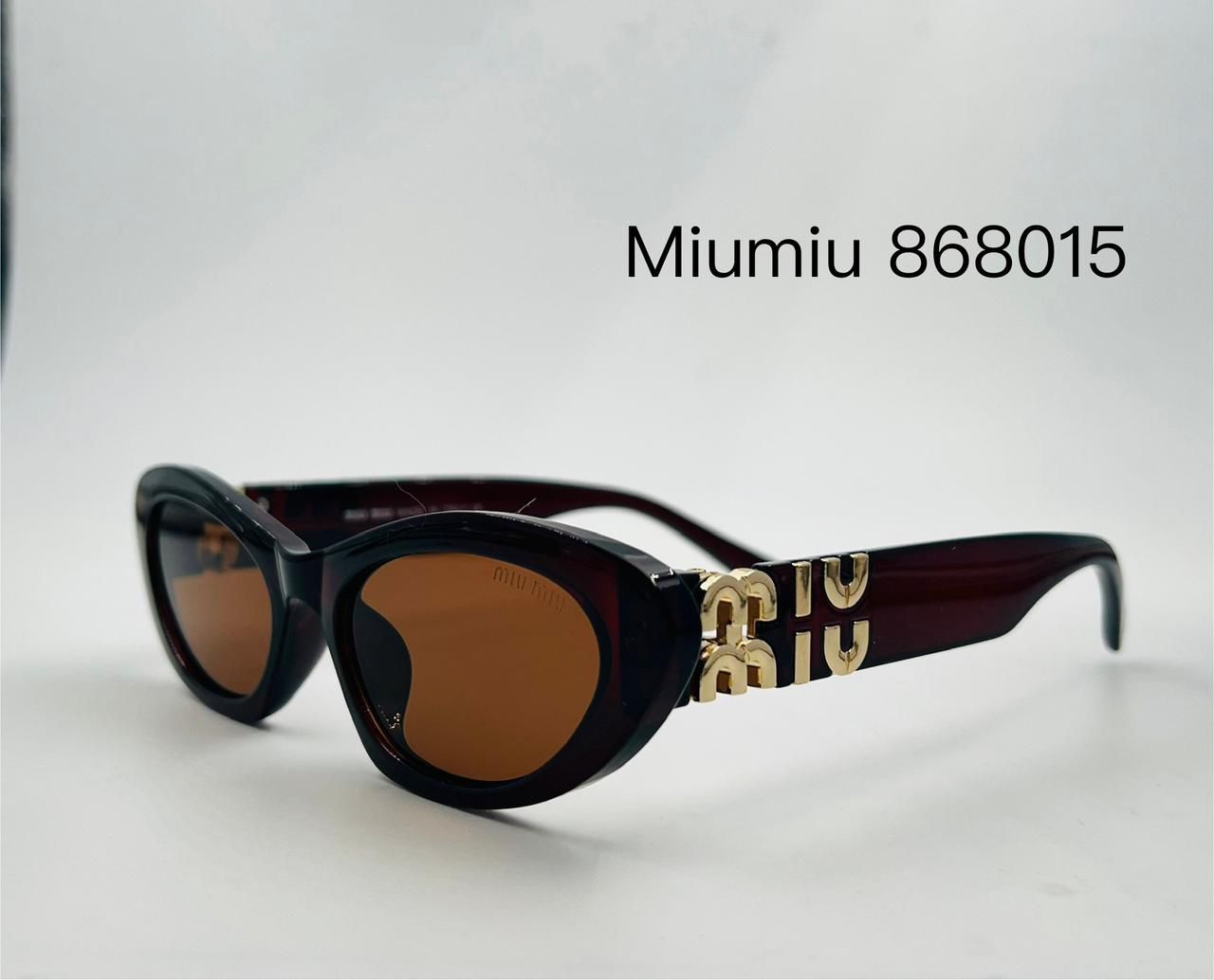 Miu Miu 868015 Deep Burgundy Oval Sunglasses (Replica)