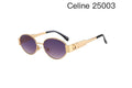 Celine 25003 Gold Round Metal Sunglasses (Replica)