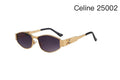 Celine 25002 Gold Angular Metal Sunglasses (Replica)